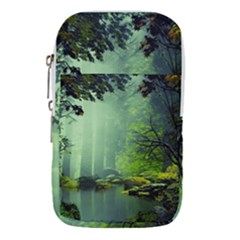 Trees Forest Artwork Nature Beautiful Landscape Waist Pouch (large) by Sarkoni