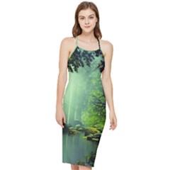 Trees Forest Artwork Nature Beautiful Landscape Bodycon Cross Back Summer Dress by Sarkoni