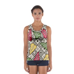 Leaves Foliage Batik Seamless Sport Tank Top 