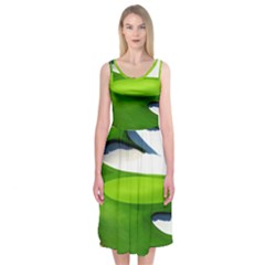 Golf Course Par Green Midi Sleeveless Dress