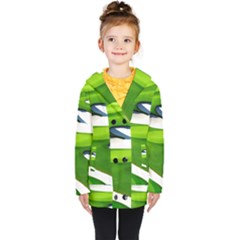 Golf Course Par Green Kids  Double Breasted Button Coat by Sarkoni