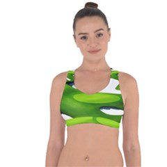 Golf Course Par Green Cross String Back Sports Bra