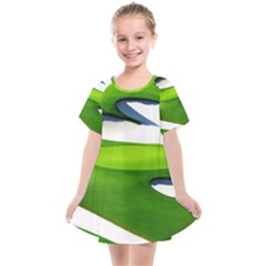 Golf Course Par Green Kids  Smock Dress by Sarkoni