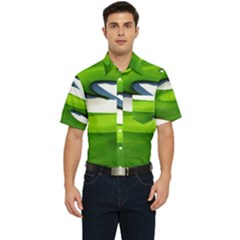 Golf Course Par Green Men s Short Sleeve Pocket Shirt  by Sarkoni