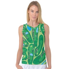 Golf Course Par Golf Course Green Women s Basketball Tank Top by Sarkoni