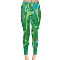 Golf Course Par Golf Course Green Inside Out Leggings