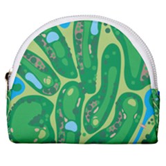 Golf Course Par Golf Course Green Horseshoe Style Canvas Pouch by Sarkoni