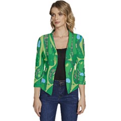 Golf Course Par Golf Course Green Women s Casual 3/4 Sleeve Spring Jacket by Sarkoni