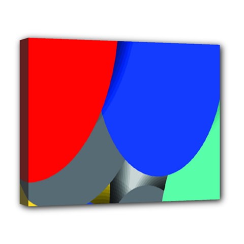 Abstract Circles, Art, Colorful, Colors, Desenho, Modern Deluxe Canvas 20  x 16  (Stretched)