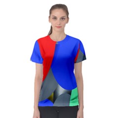 Abstract Circles, Art, Colorful, Colors, Desenho, Modern Women s Sport Mesh T-Shirt