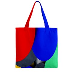 Abstract Circles, Art, Colorful, Colors, Desenho, Modern Zipper Grocery Tote Bag