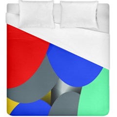 Abstract Circles, Art, Colorful, Colors, Desenho, Modern Duvet Cover (King Size)