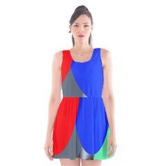 Abstract Circles, Art, Colorful, Colors, Desenho, Modern Scoop Neck Skater Dress