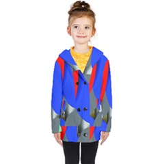 Abstract Circles, Art, Colorful, Colors, Desenho, Modern Kids  Double Breasted Button Coat