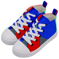 Abstract Circles, Art, Colorful, Colors, Desenho, Modern Kids  Mid-top Canvas Sneakers by nateshop
