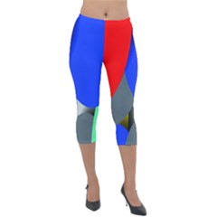 Abstract Circles, Art, Colorful, Colors, Desenho, Modern Lightweight Velour Capri Leggings  by nateshop