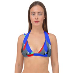 Abstract Circles, Art, Colorful, Colors, Desenho, Modern Double Strap Halter Bikini Top