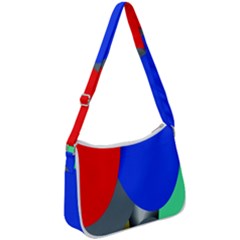 Abstract Circles, Art, Colorful, Colors, Desenho, Modern Zip Up Shoulder Bag