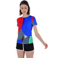 Abstract Circles, Art, Colorful, Colors, Desenho, Modern Back Circle Cutout Sports T-Shirt