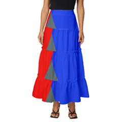 Abstract Circles, Art, Colorful, Colors, Desenho, Modern Tiered Ruffle Maxi Skirt
