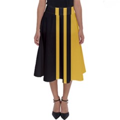 Abstract Design, Minimal, Abstract, Black, Desenho, Flat Perfect Length Midi Skirt by nateshop