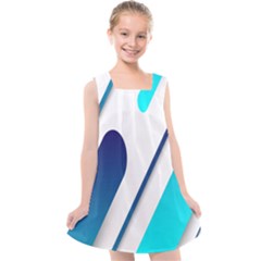 Abstract, Desenho, Flat, Google, Material Kids  Cross Back Dress by nateshop