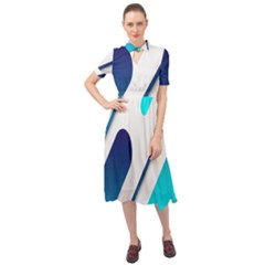 Abstract, Desenho, Flat, Google, Material Keyhole Neckline Chiffon Dress by nateshop