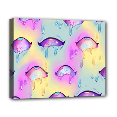 Ahegao, Anime, Pink Deluxe Canvas 20  X 16  (stretched) by nateshop