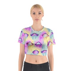 Ahegao, Anime, Pink Cotton Crop Top by nateshop