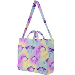 Ahegao, Anime, Pink Square Shoulder Tote Bag by nateshop