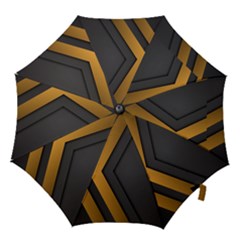 Black Gold Background, Golden Lines Background, Black Hook Handle Umbrellas (small)