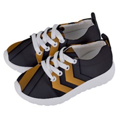 Black Gold Background, Golden Lines Background, Black Kids  Lightweight Sports Shoes by nateshop