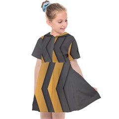 Black Gold Background, Golden Lines Background, Black Kids  Sailor Dress by nateshop