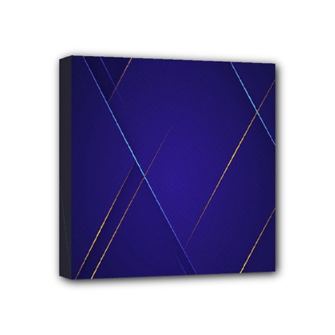 Blue Abstraction Background, Material Design, Paper Mini Canvas 4  X 4  (stretched)