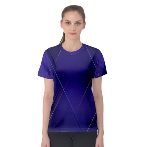 Blue Abstraction Background, Material Design, Paper Women s Sport Mesh T-shirt by nateshop