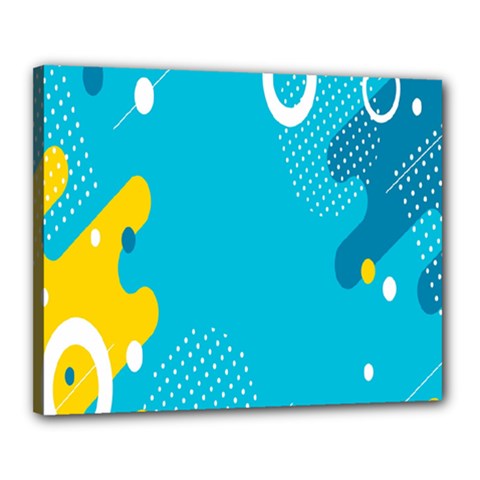 Blue Yellow Abstraction, Creative Backgroun Canvas 20  X 16  (stretched) by nateshop