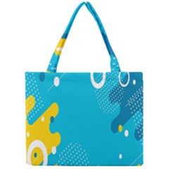 Blue Yellow Abstraction, Creative Backgroun Mini Tote Bag