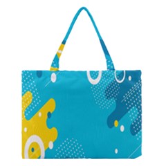 Blue Yellow Abstraction, Creative Backgroun Medium Tote Bag by nateshop