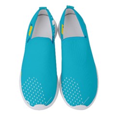 Blue Yellow Abstraction, Creative Backgroun Women s Slip On Sneakers by nateshop