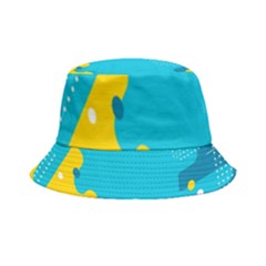 Blue Yellow Abstraction, Creative Backgroun Inside Out Bucket Hat by nateshop