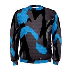 Blue, Abstract, Black, Desenho, Grey Shapes, Texture Men s Sweatshirt by nateshop