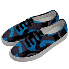 Blue, Abstract, Black, Desenho, Grey Shapes, Texture Men s Classic Low Top Sneakers by nateshop