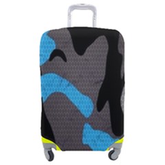 Blue, Abstract, Black, Desenho, Grey Shapes, Texture Luggage Cover (medium) by nateshop