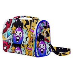 Cartoon Graffiti, Art, Black, Colorful, Wallpaper Satchel Shoulder Bag