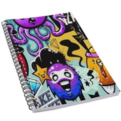 Cartoon Graffiti, Art, Black, Colorful, Wallpaper 5 5  X 8 5  Notebook by nateshop