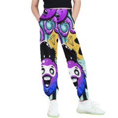 Cartoon Graffiti, Art, Black, Colorful, Wallpaper Kids  Joggers by nateshop