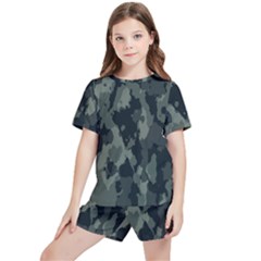 Comouflage,army Kids  T-Shirt And Sports Shorts Set