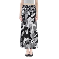 Dark Camouflage, Military Camouflage, Dark Backgrounds Full Length Maxi Skirt by nateshop