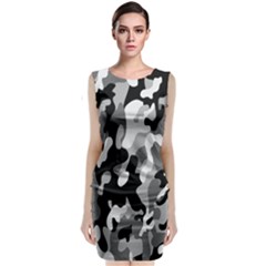 Dark Camouflage, Military Camouflage, Dark Backgrounds Sleeveless Velvet Midi Dress by nateshop