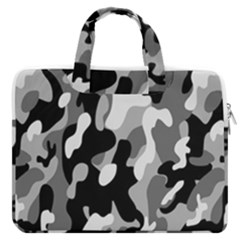 Dark Camouflage, Military Camouflage, Dark Backgrounds Macbook Pro 13  Double Pocket Laptop Bag by nateshop